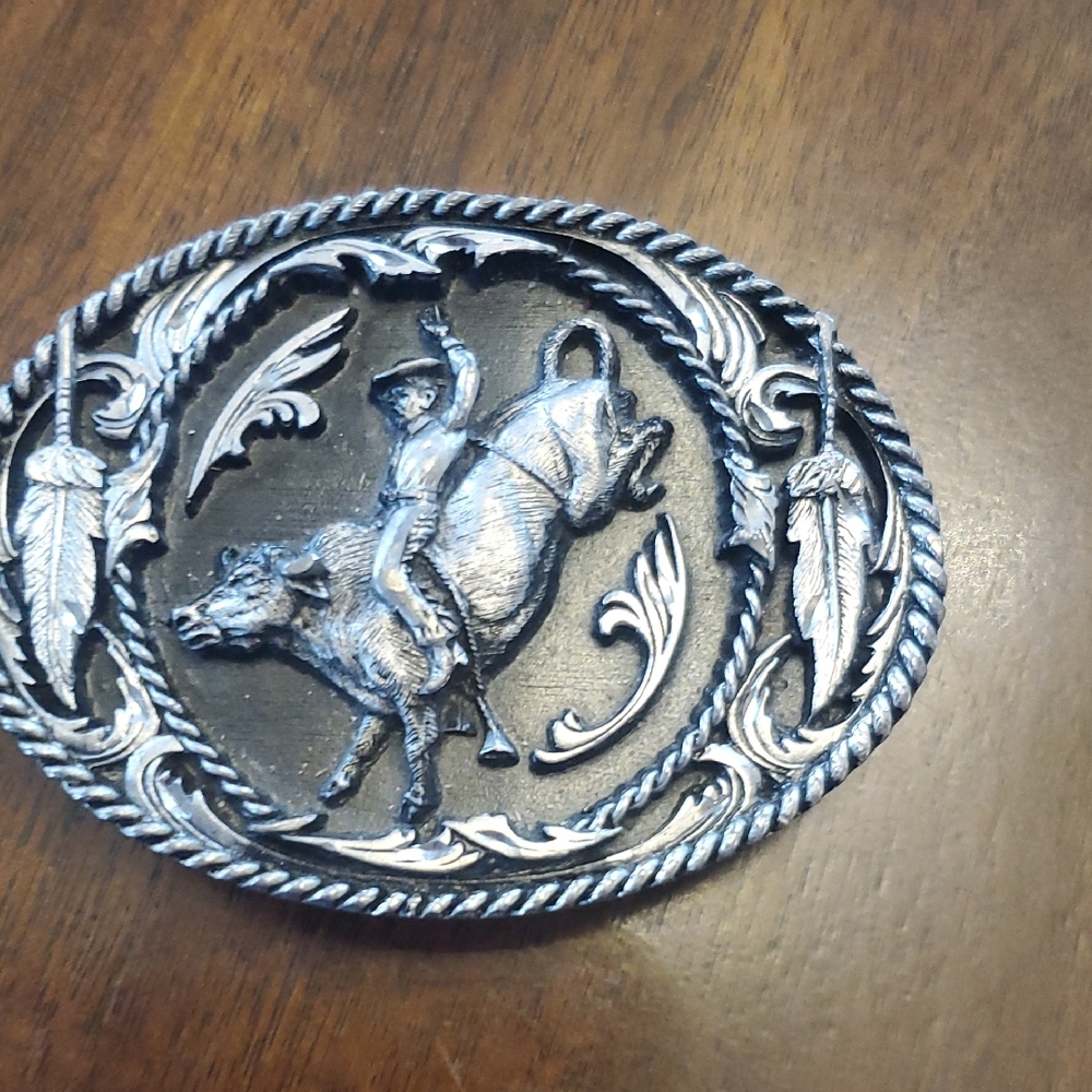 Vintage 1996 Siskiyou Bull Rider Western Belt Buckle Cowboy Rodeo USA